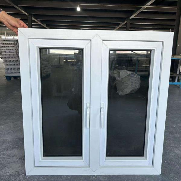 Energy Efficient UPVC Casement Windows Heat-Insulated Frame Tempered for Bathroom Residential Houses Courtyard Leisure