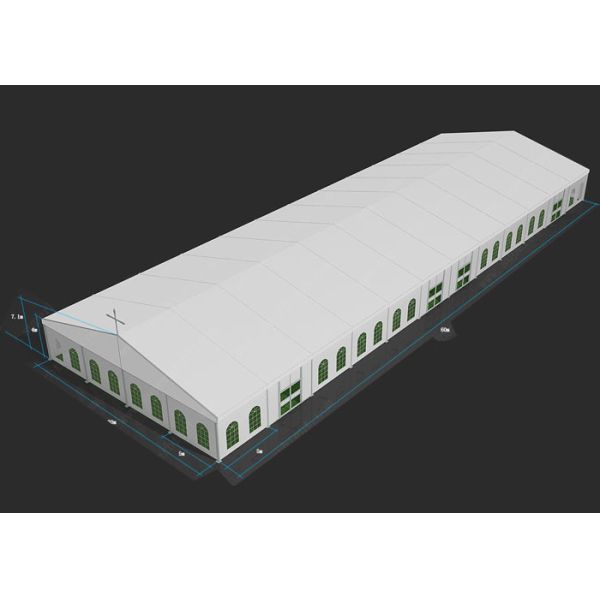 Aluminum 15x20m Clear Span Church Tent For Christian Activities