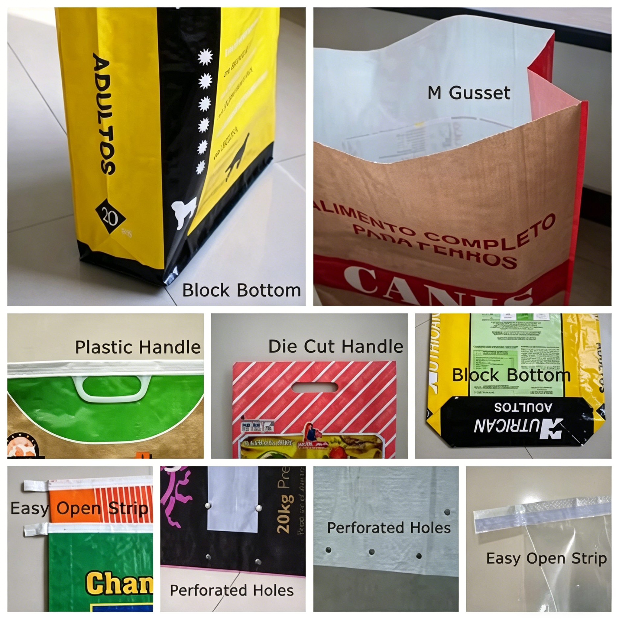Custom Printed PP Woven Dog Food Bag With Easy Tear Strip | 25KG Heavy Duty Stand Up Sack For Adult Dry Dog Feed Bulk Packaging