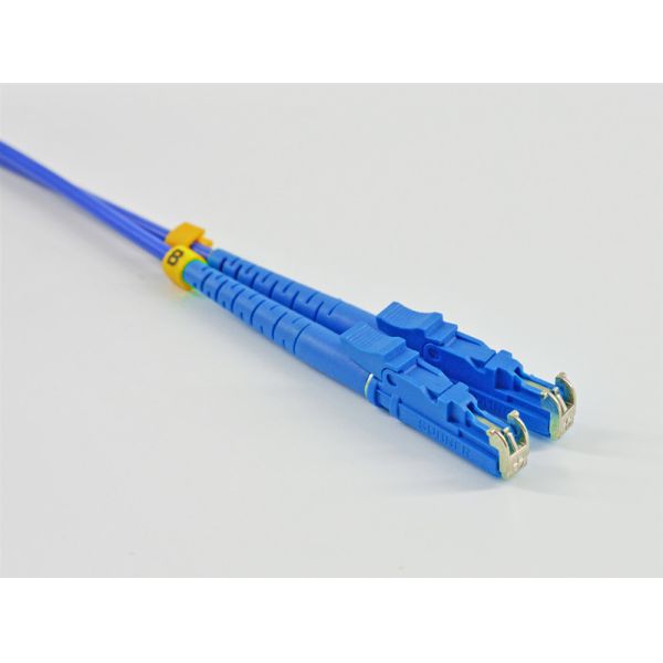 Duplex Armored Fiber Patch Cords Singlemode Blue LSZH Jacketed With Customized Length