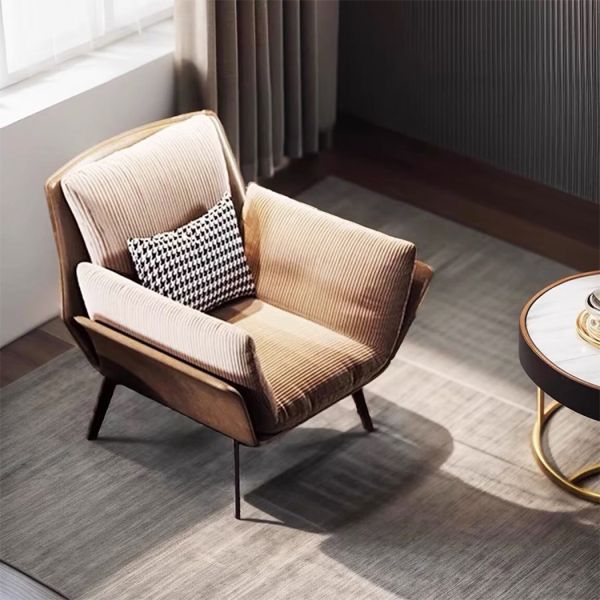Living Room Furniture Upholstered Leather Recliner Chair Vintage Accent Design Style Modern Bedroom Dining Sitting Room