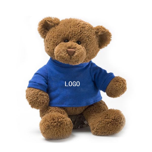 BSCI печатание передачи плюшевого мишки плюша 12 дюймов горячее с голубыми одеждами