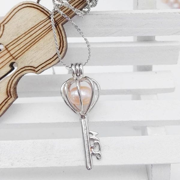 Pearl Cage Locket Findings Cage Pendant for Essential Oil Diffuser Oyster Pearl Girl Women Gits Dropshipping