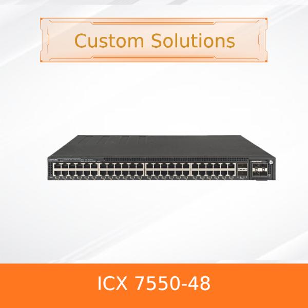 RUCKUS ICX 7550-48 Stackable Switch — Multigigabit PoE++ 802.3bt 100GbE Uplinks
