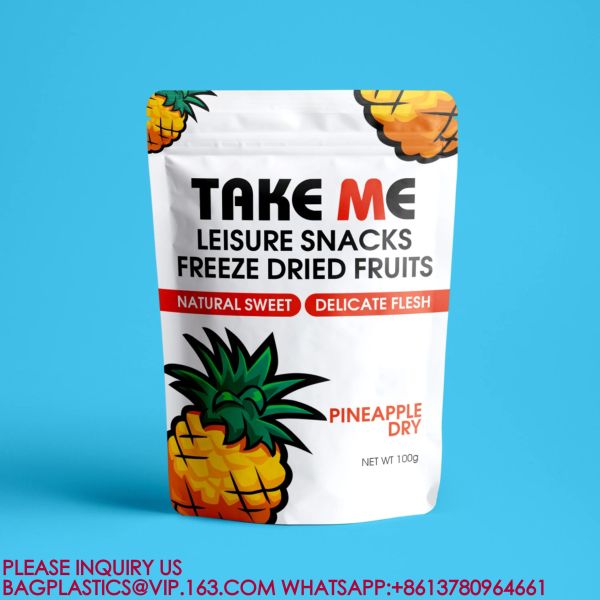 Resealable Pouch Bag Self-Standing Food Storage Bag Packaging Nut Snack Dry Fruit Bag