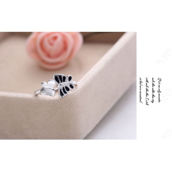 925 sterling silver rings female butterfly ring opening ring