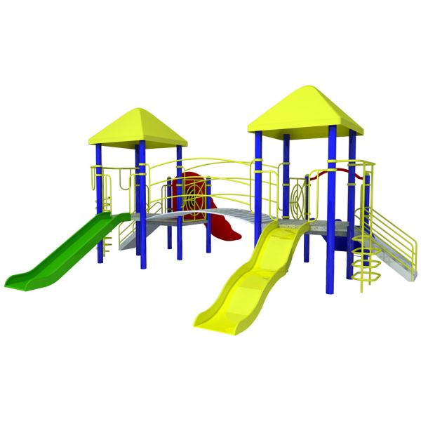 outdoor playground galvanized steel Children's slide combination-ET-E04B
