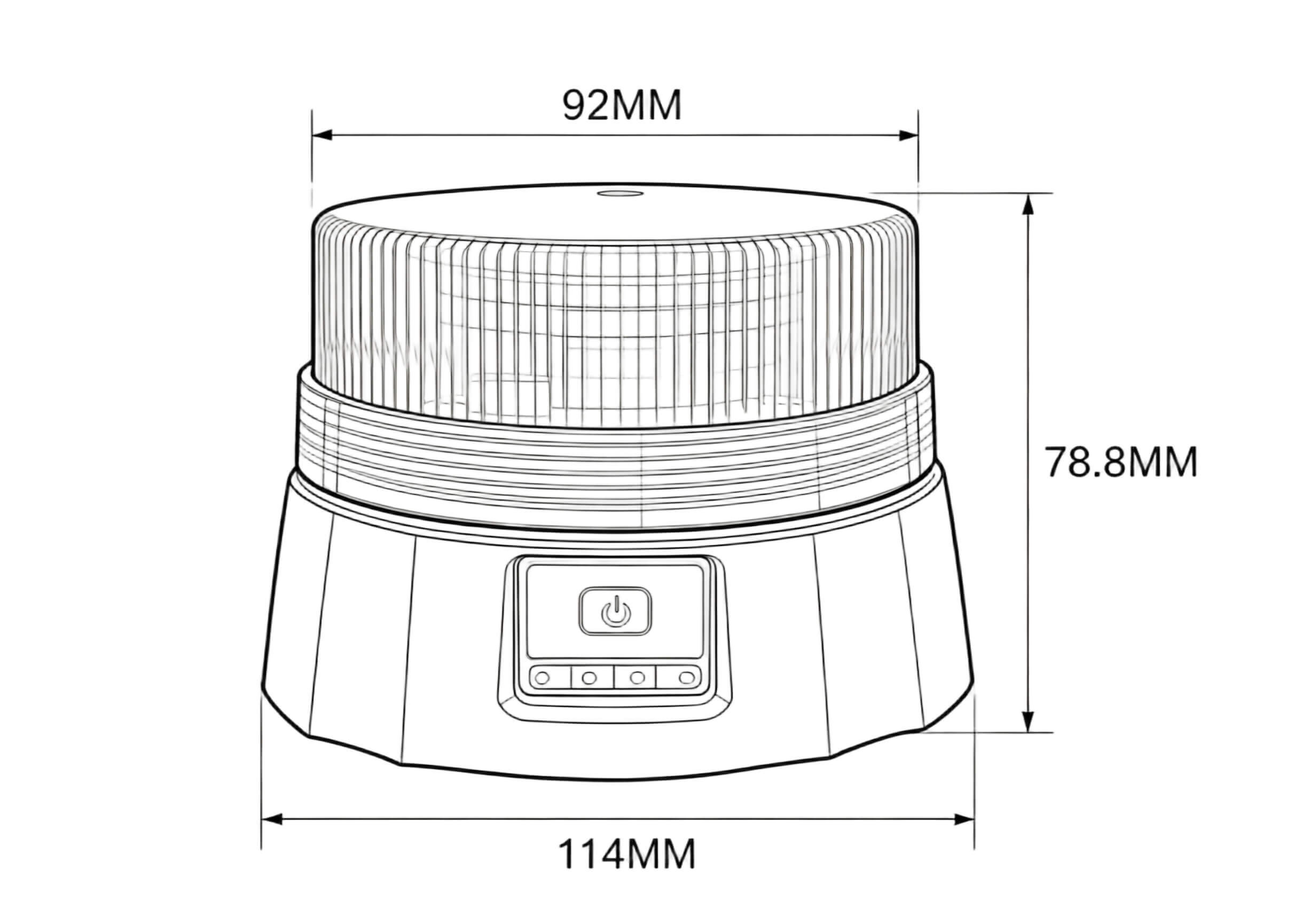 RD-218 Magnetic Strobe Beacon for Emergency Vehicles