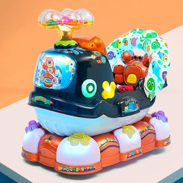 Commercial pour enfants machine à jouer à la monnaie QQ Whale kiddy rides pour enfants