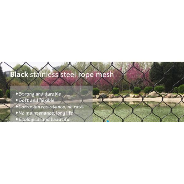SS Rope Mesh Black Oxide Wire Dia 1.2 Mm ( 7x 7)
