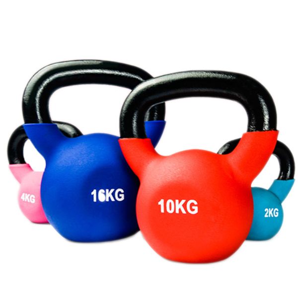 Color Kettlebell Weights, Easy Grip Weights for Total Body Fitness Training Men and Women home Workout