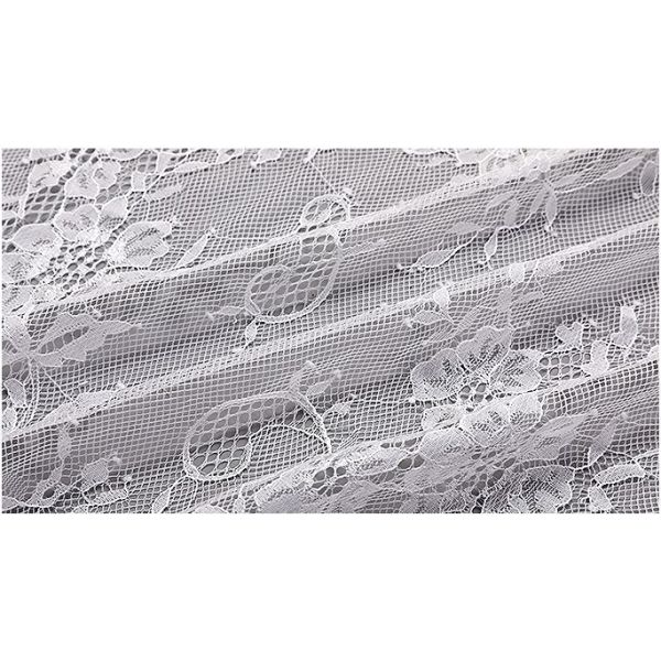 Ткань шнурка ресницы Chantilly отверстии сетки нейлона белая для Bridal