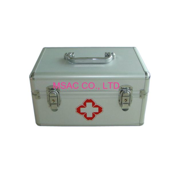 Аварийная медицинская коробка скорой помощи металла, алюминиевый медицинский случай с 2 замками