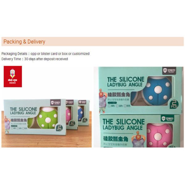 Silicone Baby Safety Table Products Ladybug Shape Corner Guards Baby Safety Corner Guards