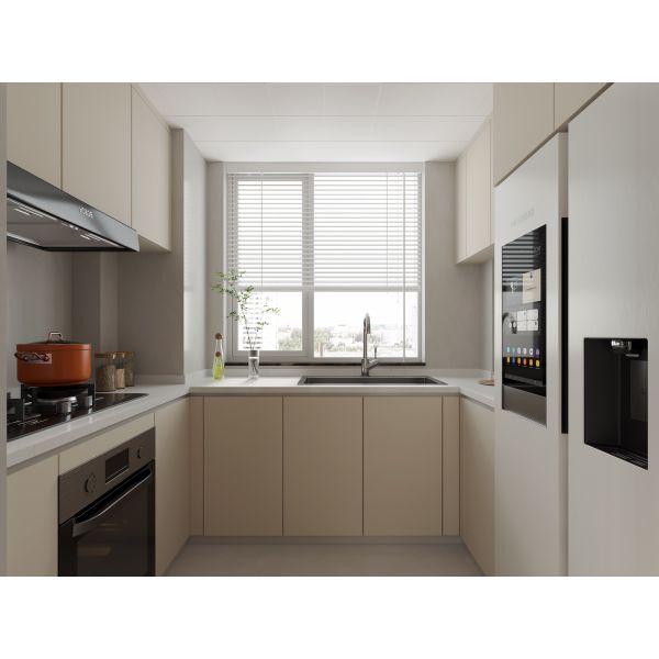 Residential Custom Kitchen Modern Modular cabinet Design Laminate Countertop