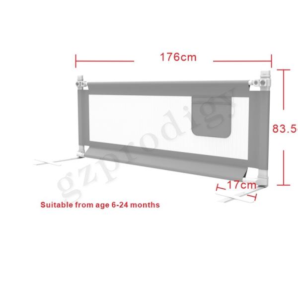 1.8m Mesh Bed Safety Guard , Multifunctional Toddler Bed Bumper