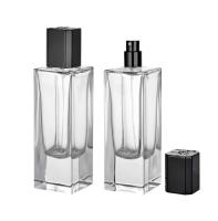 Logotipo personalizado Botellas de perfume de vidrio Crimp Spray Pump Embalaje en varias formas Colores 30ml-100ml