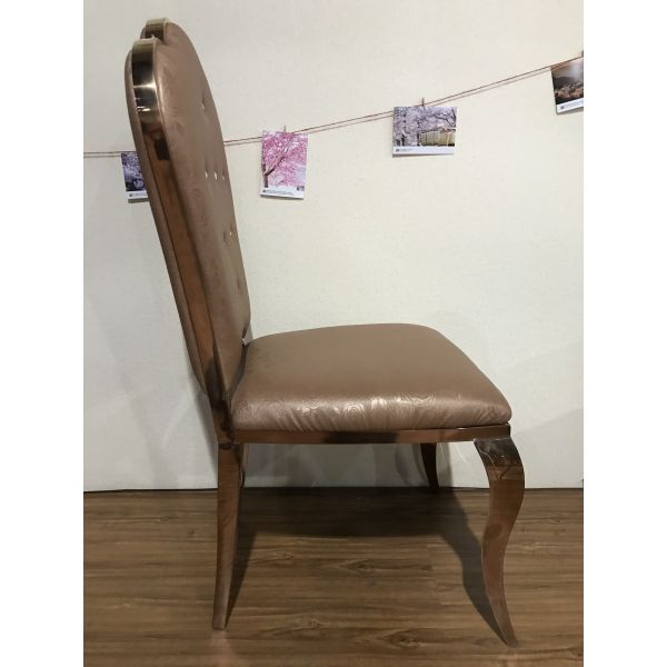 Leather Wrapped 107cm Stainless Steel Restaurant Chairs