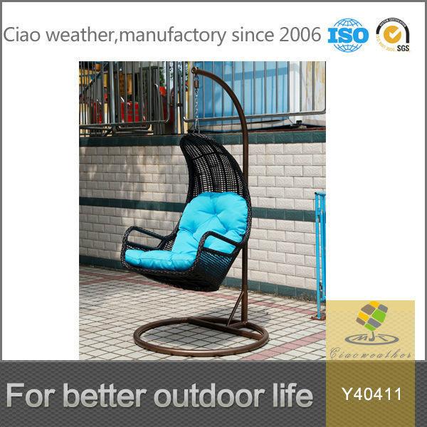 Outdoor Swing Hanging Chair Metal Rattan Mail Packing N for Backyard Swing and Outdoor