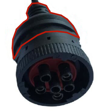 J1708 Deutsch 6-Pin Female Socket to 6-Pin Male Receptacle Cable