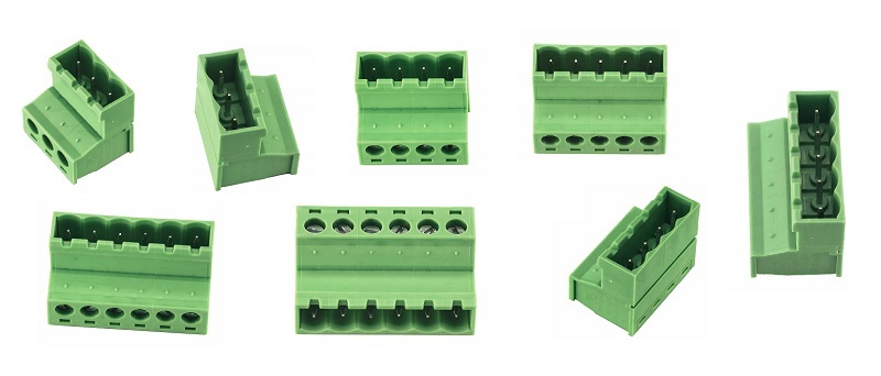 Plug-in Terminal Block Wire To Wire Male 300V 10A Alternative IC 2.5/ x-ST-5.08
