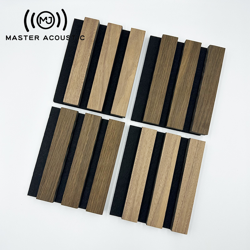 Soundproof Wood Slat Wall Panel Environmental Friendly Wood Acoustic Wall Panels
