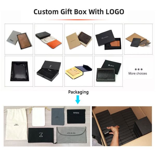 Custom Brand PU Leather Passport Holders RFID Blocking Wallet Case With Card Slots