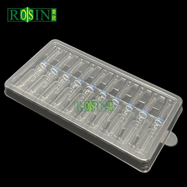 Embalaje de ampollas de plástico transparente PET desechables personalizado para el hospital