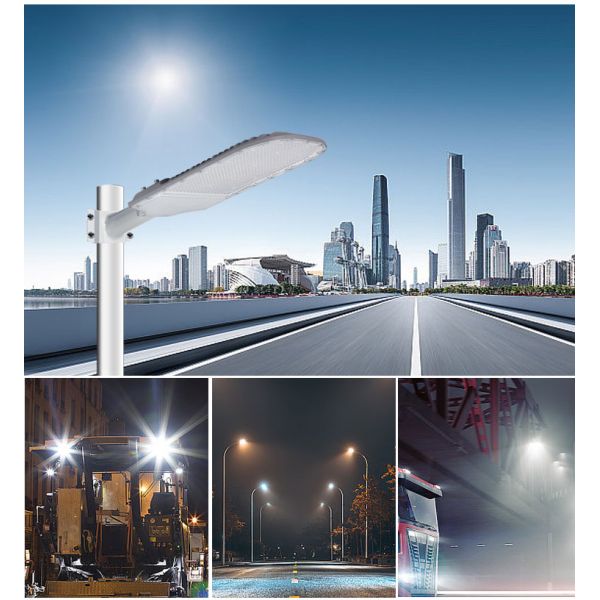 Éclairage de rue LED alimenté par Smart Mains, corps en alliage d'aluminium, étanche à l'eau IP65, puces LED de marque, allumage/arrêt automatique la nuit, économie d'énergie, idéal pour les artères urbaines, les parcs industriels, les campus