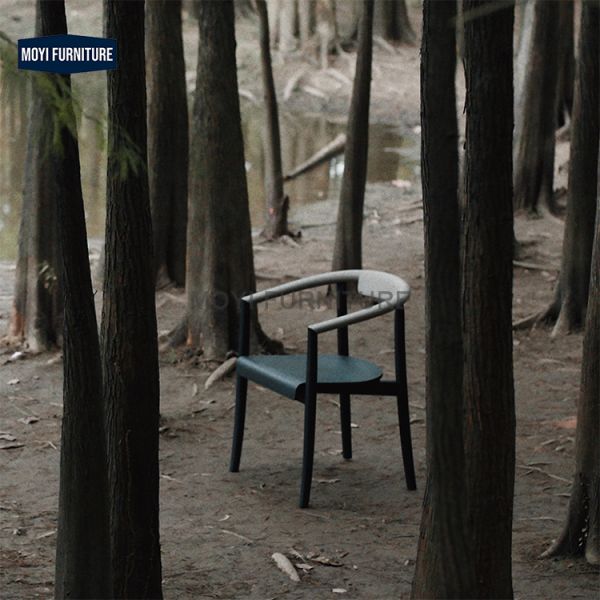 Home Furniture Custom Black Color Solid White Ash Wood Dining Coffee Chair Wooden Restaurant Chairs with Wood Legs