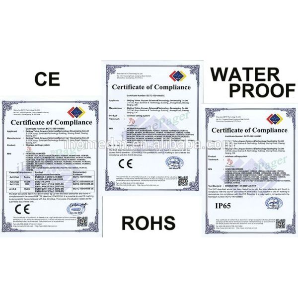 Подходит для сервера / гостей, пейджинг системы вызова стола ресторана