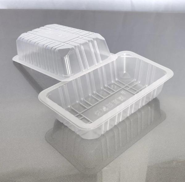 177 X 150 X 38MM Disposable Plastic Food Trays Translucent Rectangular Plastic Trays