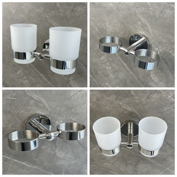 Роскошный отполированный держатель зубной щетки Bathroom никеля держателя Sus304 зубной щетки Chrome