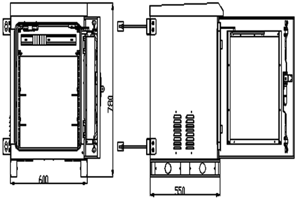 Gabinete eléctrico al aire libre IP55