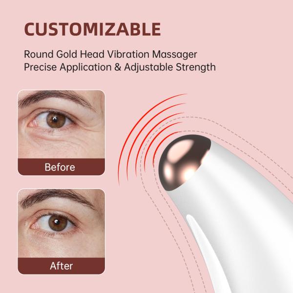 Heating Vibration Facial Massager 5W Red Light Face Massager Tool Vibrating