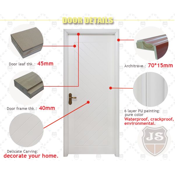 House Villa Solid Engineered Core Door MDF 90cm Width Waterproof