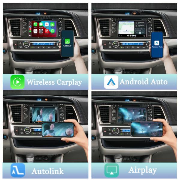 Viknav Linux システム・デコーダーボックス Apple Android 無線自動カープレイ For Toyota Highlander 2015-2018
