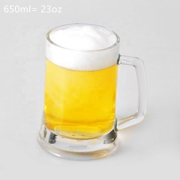 23oz Heavy Duty Beer Stein Decorated Craft Beer Glasses