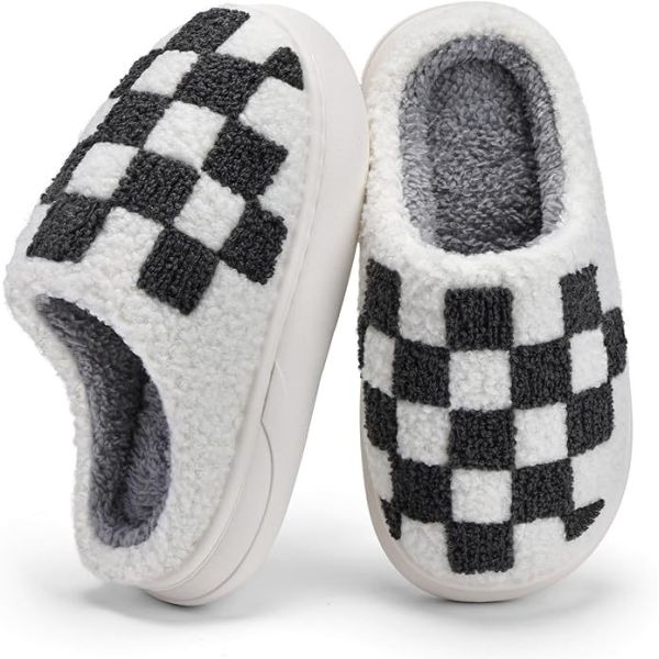 Chaussons d'intérieur confortables et tendance pour enfants avec mousse à mémoire de forme haute densité et dessus en tricot respirant