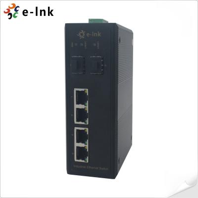 Interruptor industrial de 4-Port 10/100/1000T 802.3at PoE+ com 2-Port 100/1000X SFP