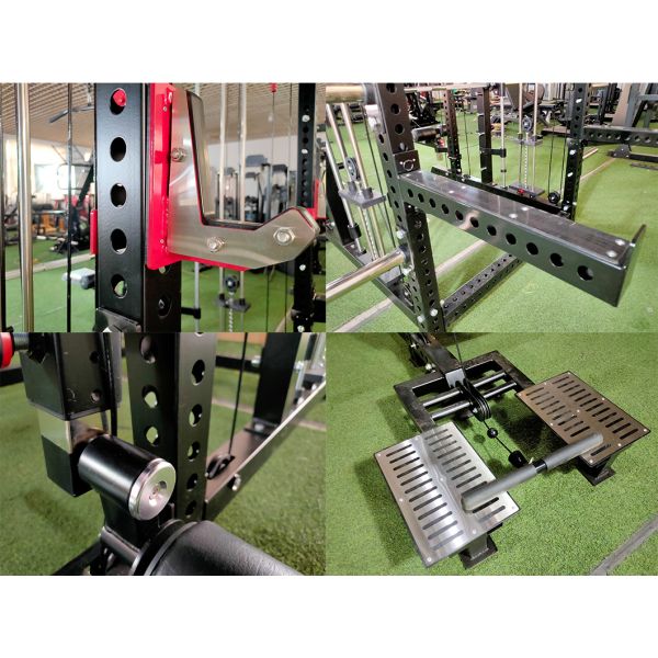 Tout en un équipement de gymnase commercial multifonctionnel Squat Rack Smith Machine