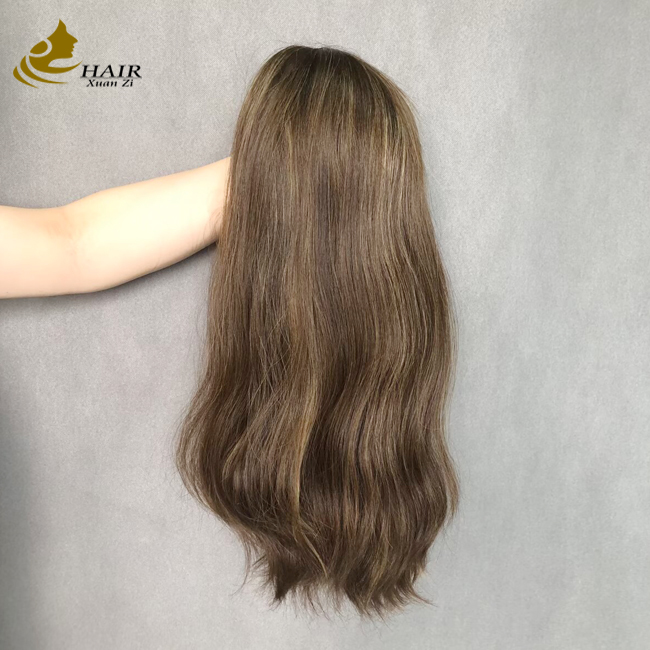 20inch Natural Wave 6# 10#12# Colored Front Lace Wig Customized Human Hair Lace Wig