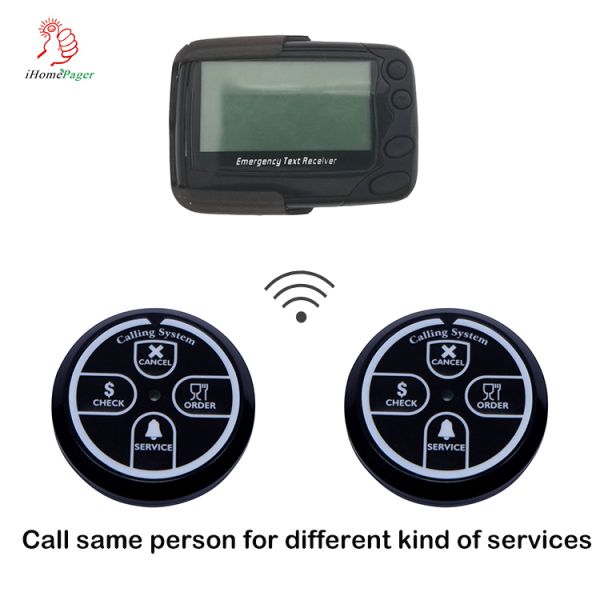 wireless remote control beeper pager with vibration and light