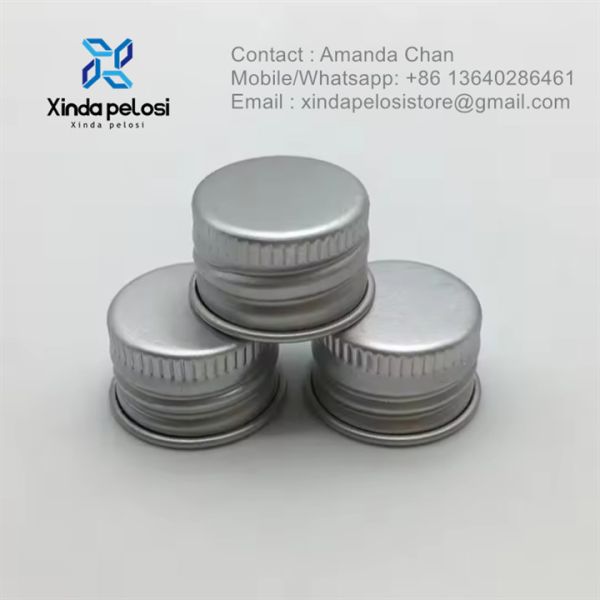 По заказам оптовые пищевые серебряные винтовые крышки алюминиевые крышки для косметических бутылок