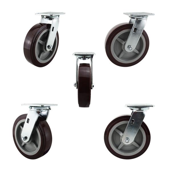 Flat Tread  200mm Silent Wheel 300kg Swivel PU Castor