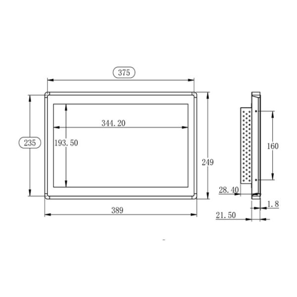 15.6 Inch Touch Screen Display Monitor with Linux Os Capacitive Touch Panel Pc for Business