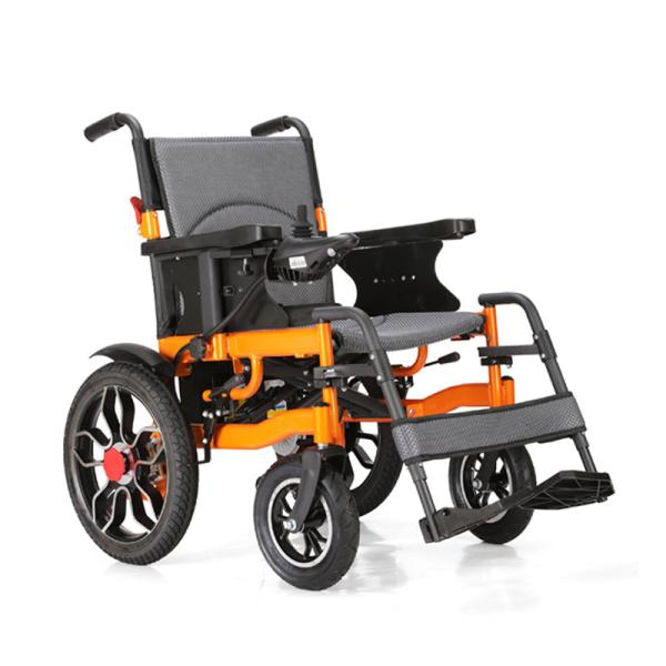 High Back Comfort Electric Wheelchair Lead Acid Battery 4 Wheel Scooter Portable Folding Electric Wheelchair