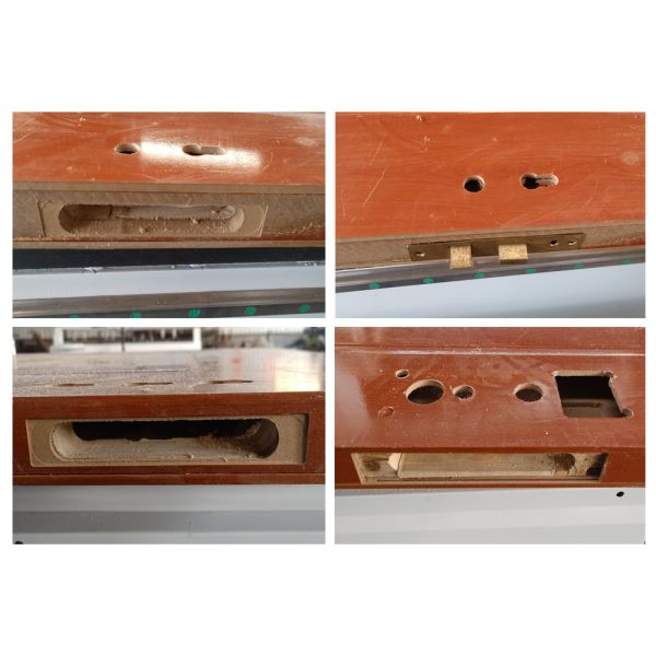 Advanced CNC Door Lock Hole Drilling Hinge Boring Machine with 750W Servo Motor x3