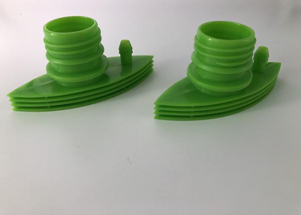 Torsión plástica de dos canalones del casquillo para el embalaje plástico del bolso del oxígeno, color verde