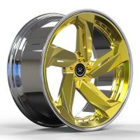 o disco do ouro 22x10 lustrou Rim For Audi Sq 5 que 2 partes forjaram as rodas da liga de alumínio